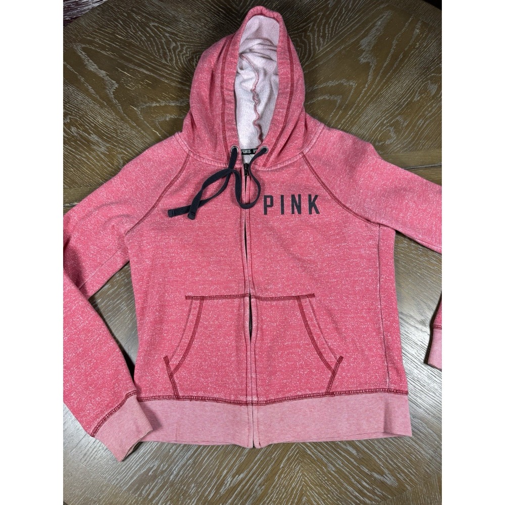 Victoria's Secret Pink Red/Black‎ Zip Up Jacket Size Small